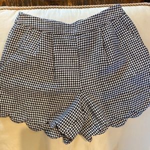 Black and white dressy shorts